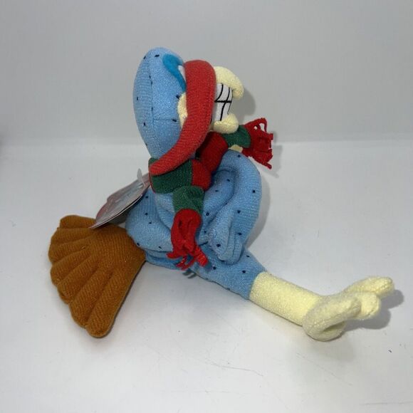 1998 Vintage New Meanies Shocking Stuffer Cold Turkey Beanie Plush With Tags Toy - Picture 4 of 7